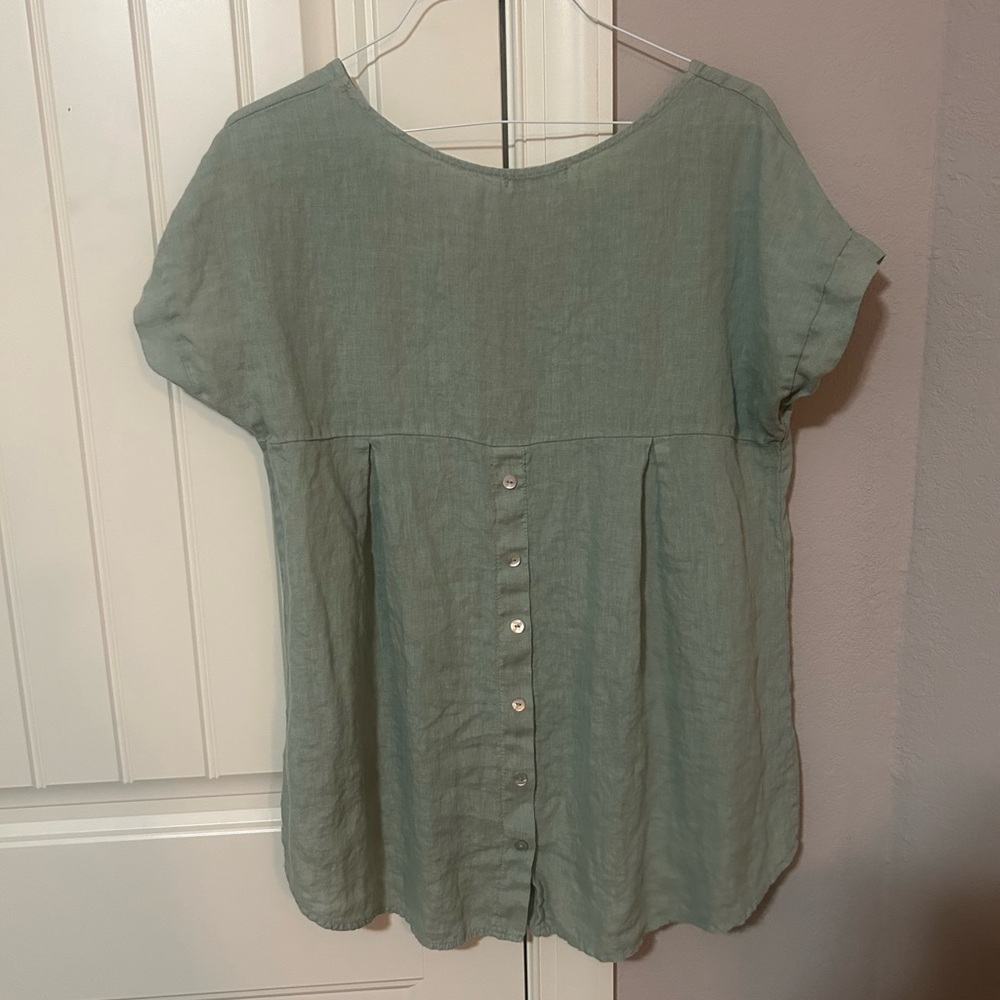 %100 linen blouse
